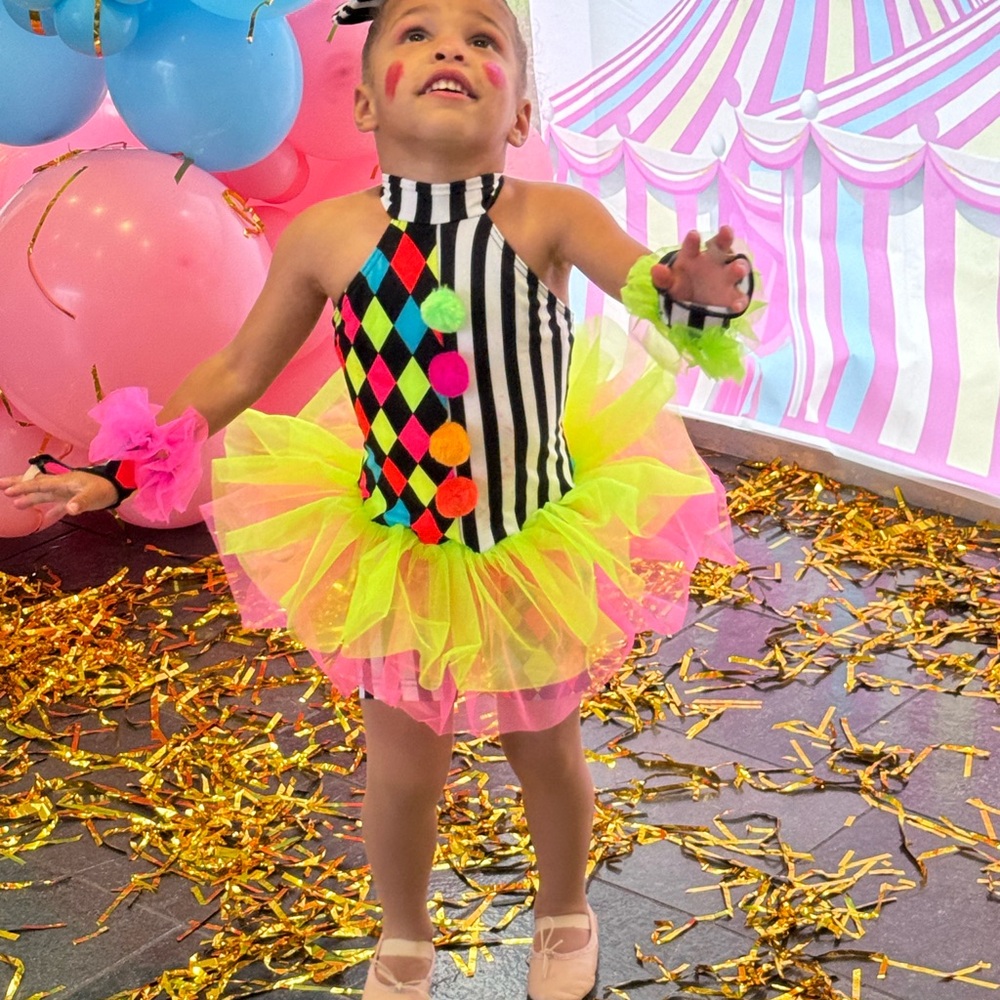Girls' Rainbow Tulle Skirt, Party Style, Colorful Mesh Dance Tutu With Satin Bow - Picture 3 of 7